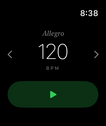 Metronome Apple Watch screenshot